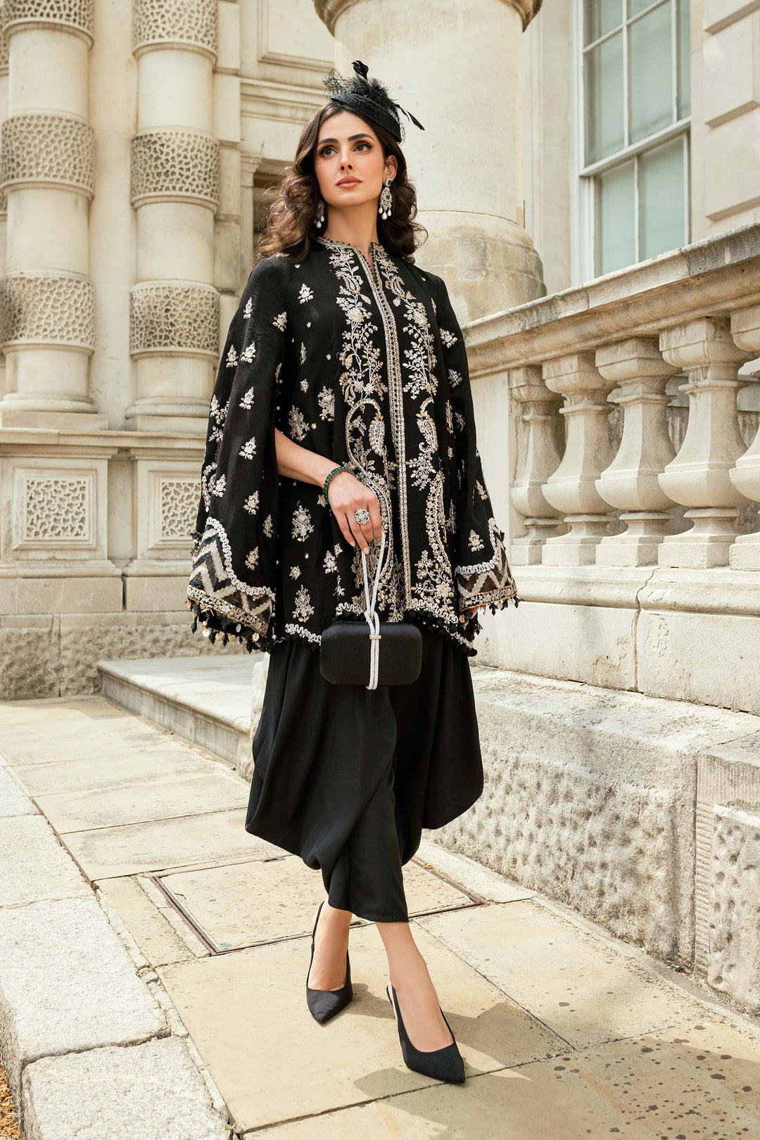 Embroidered Raw Silk Suit