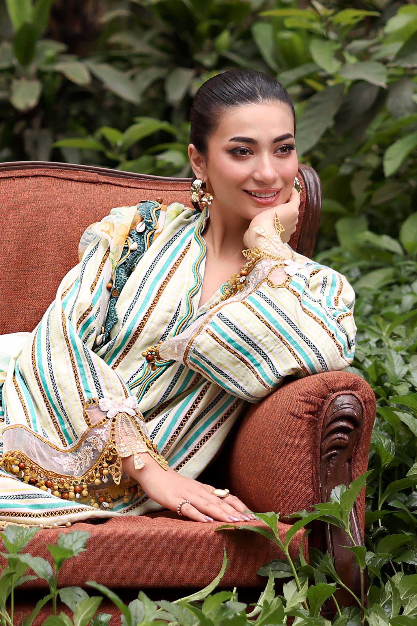 3 Piece Embroidered Jacquard Suit