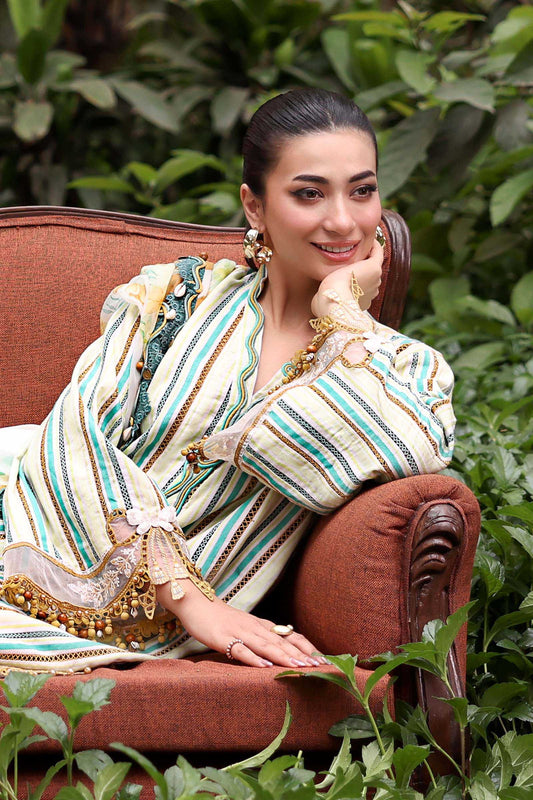 3 Piece Embroidered Jacquard Suit