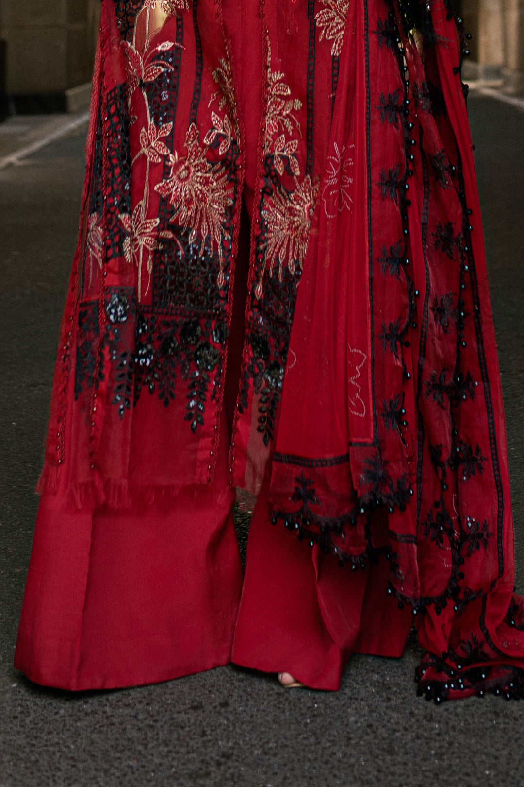 Embroidered Organza Suit