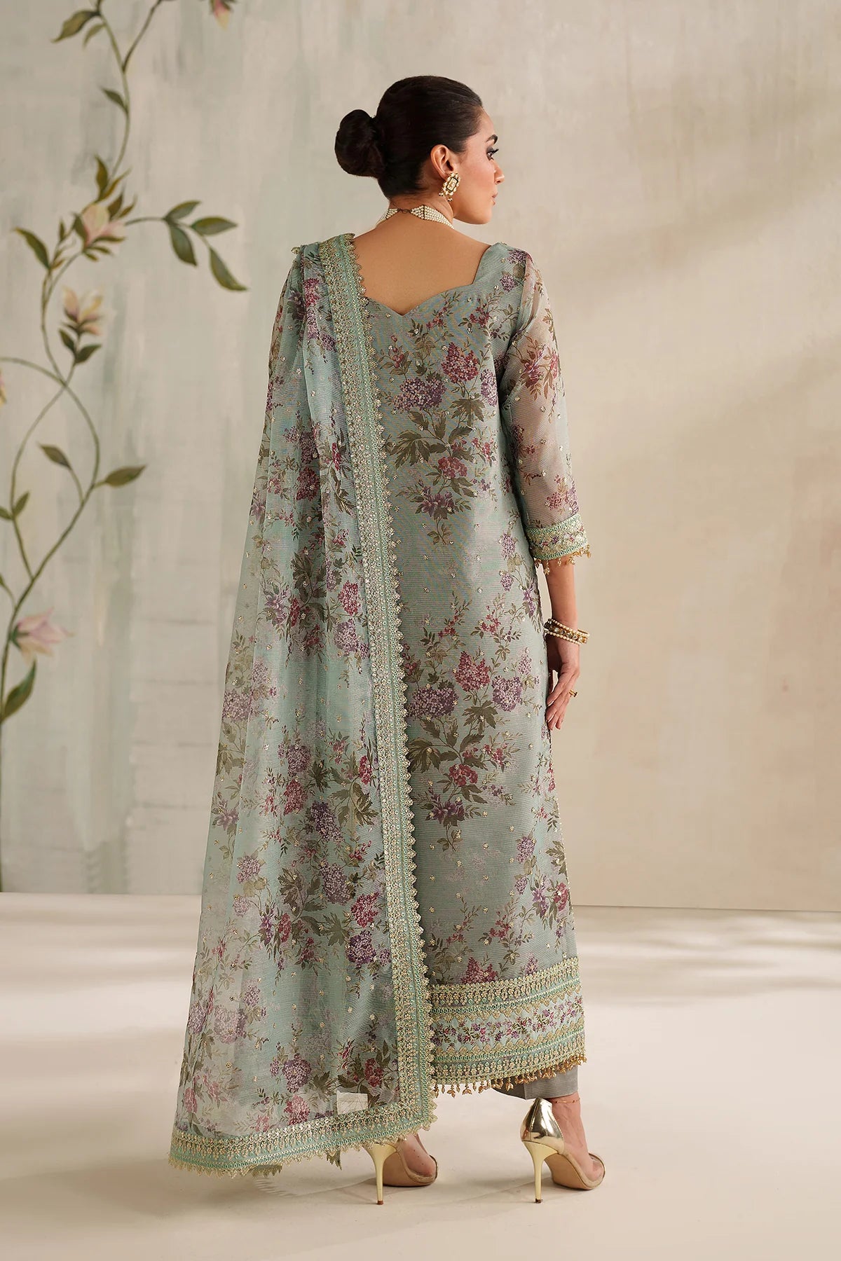 EMBROIDERED COTTON NET UF-4373