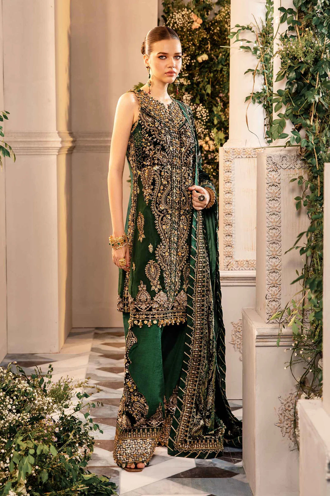 Embroidered Organza Suit | BD-2904