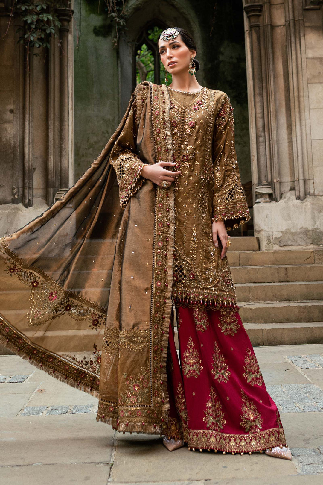 Embroidered Raw Silk Suit