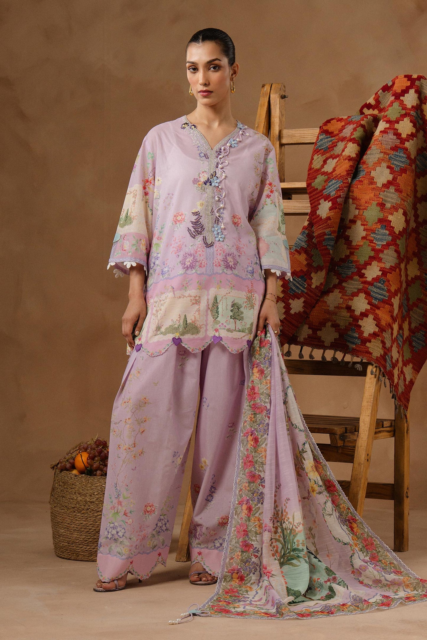Muzlin Lawn 3 Piece Suit