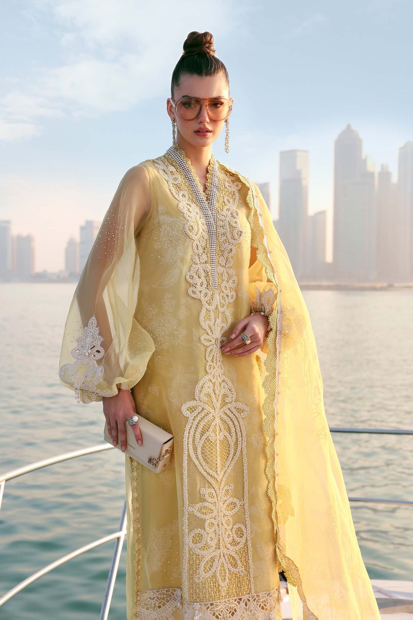 Embroidered Organza Suit