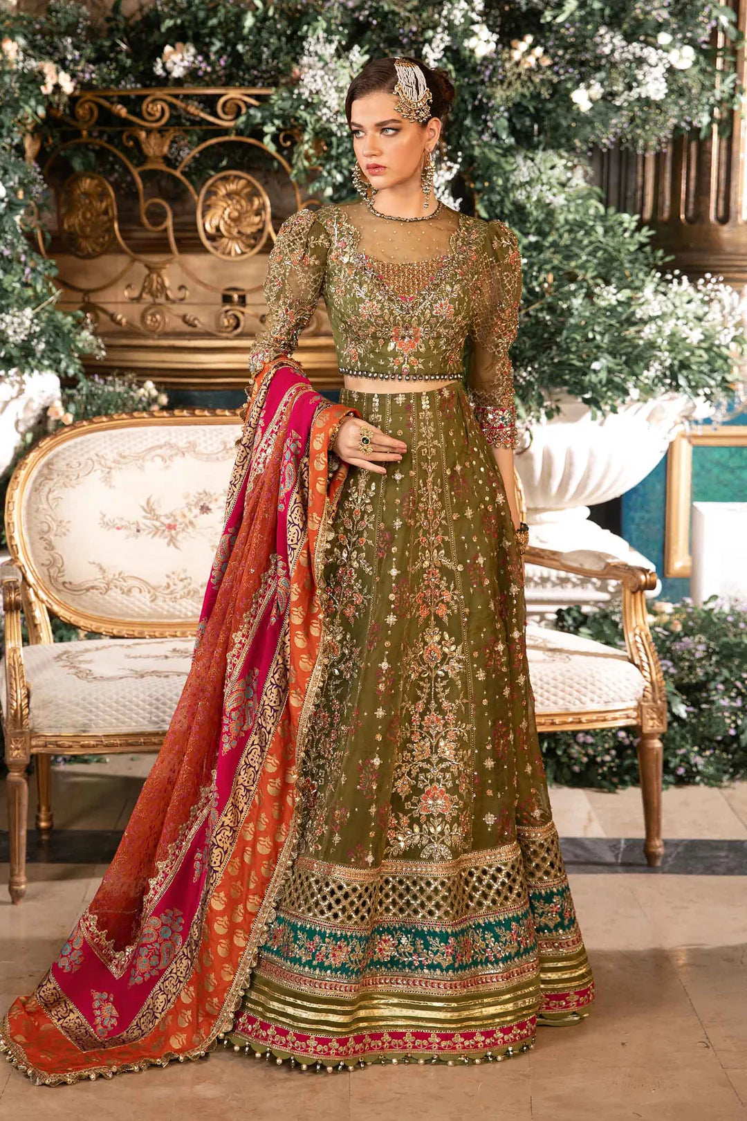 Embroidered Organza Suit | BD-2906