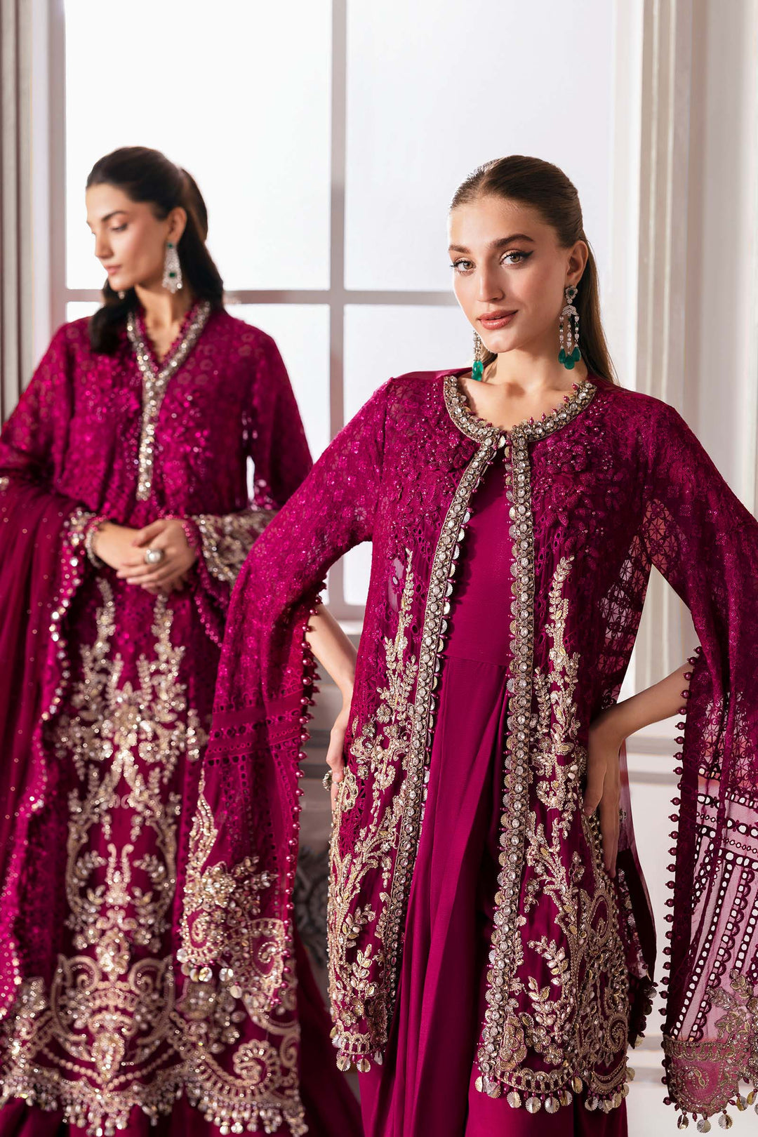 3 Piece Embroidered Chiffon Suit | BD-3003