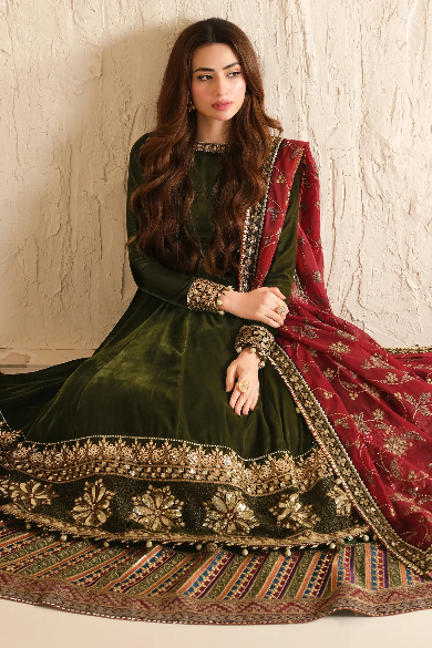 EMBROIDERED VELVET FORMAL VF-2036