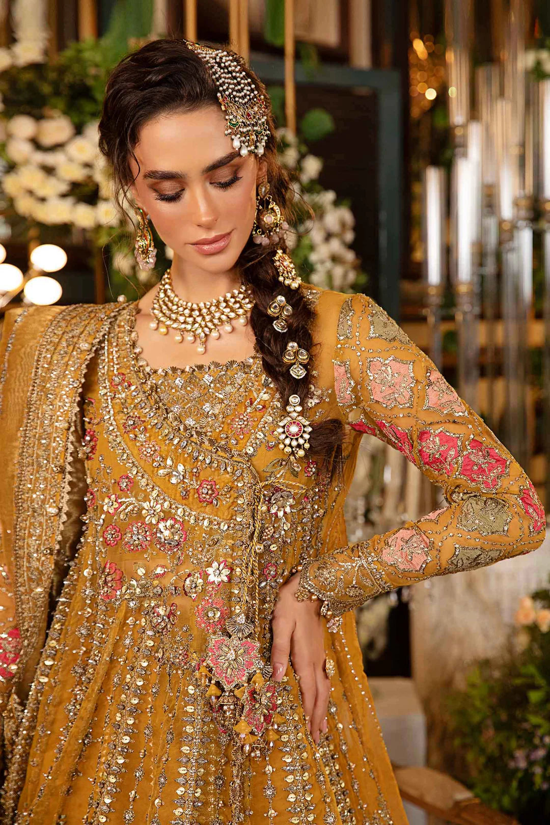 Embroidered Organza Suit | BD-2907