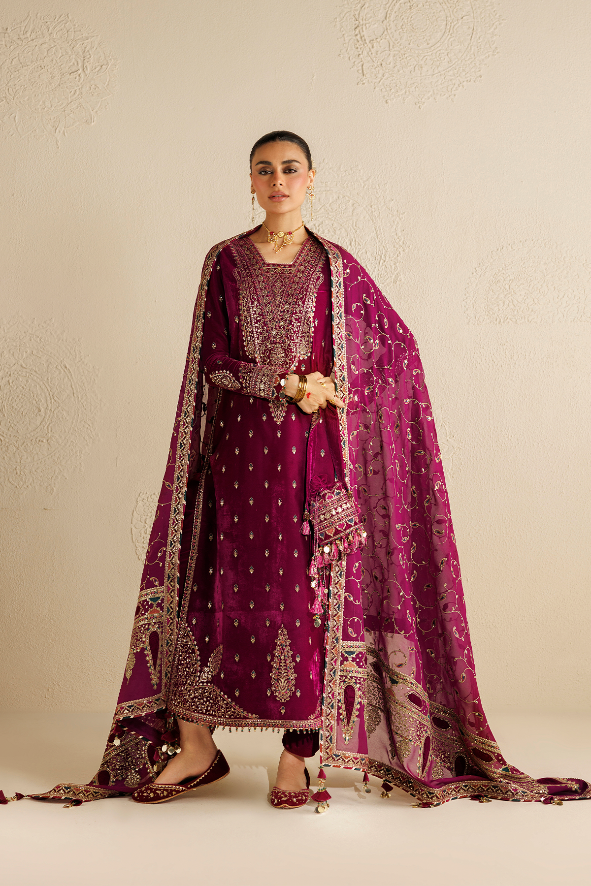 EMBROIDERED VELVET FORMAL CVF26-D12