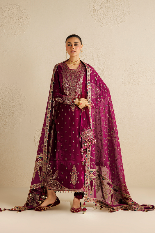 EMBROIDERED VELVET FORMAL CVF26-D12