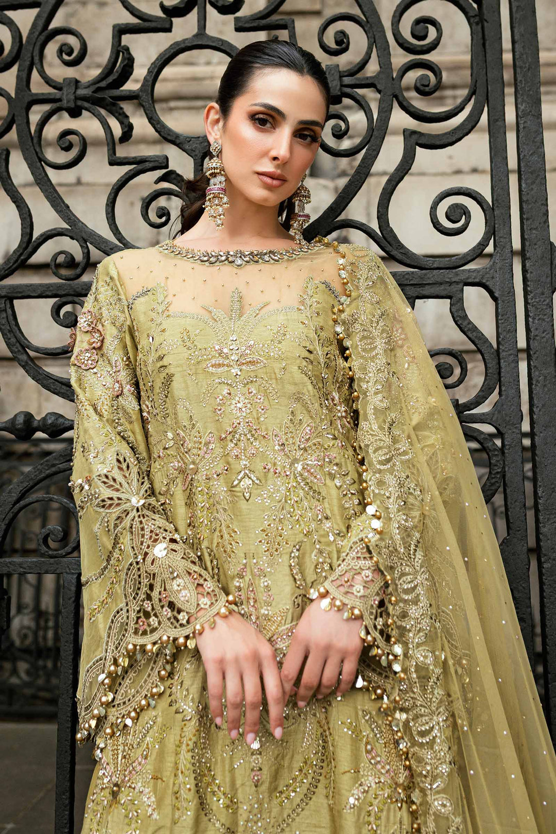 Embroidered Raw Silk Suit