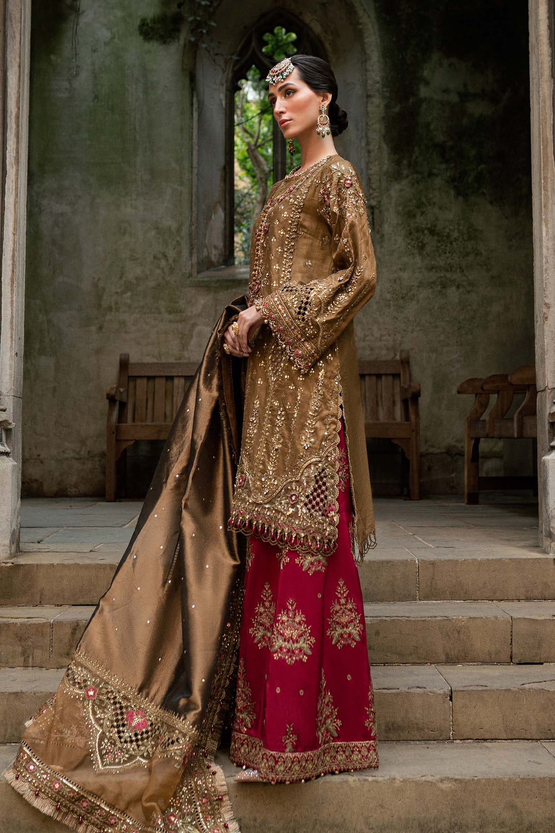 Embroidered Raw Silk Suit