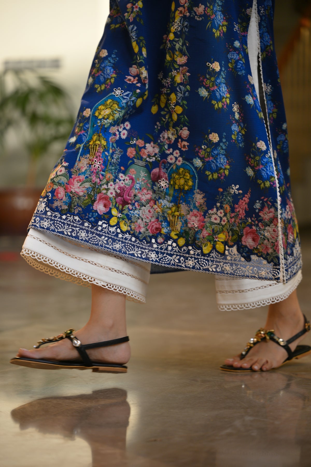 MIDNIGHT IN MAY LUXURY PRINTED EMBROIDERED LAWN SET (NEL-25617)